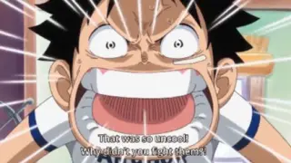 In the Hands of this Fool are 12 Years of a Mans youth Luffy eat Gomu Gomu Fruit