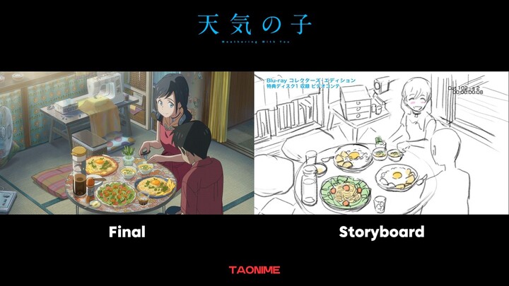 Tenki No Ko (Final vs Storyboard)