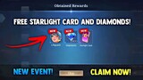 SECRET WAY! GET FREE 1K DIAMONDS AND STARLIGHT CARD + SKIN! FREE! LEGIT | MOBILE LEGENDS 2022