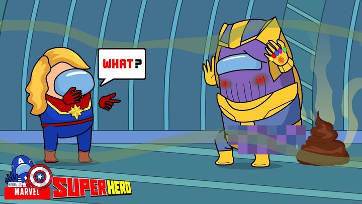 Thanos Pooping In the Among Us Plane - Among Us Marvel - Among Us Superhero