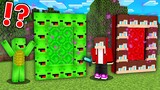 JJ and Mikey Portals Challenge in Minecraft - Maizen