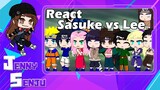 Genins de Konoha reagindo a luta do Sasuke vs Rock Lee