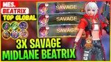 Gameplay Betrix Panen 3x Savage 🔥Mobile Legends