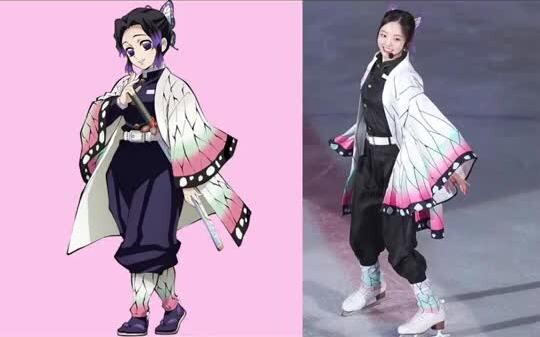 Vận động viên trượt băng nghệ thuật Olympic Tokyo cos Thanh Gươm Diệt Quỷ bướm Ninja! Netizen: Thế vận hội Tokyo nên gọn gàng quá!