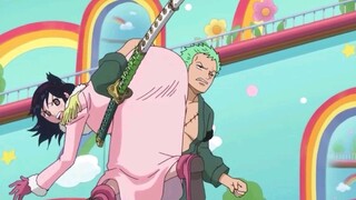 Zoro: Kenapa semuanya begitu berat? Kenapa kamu tidak membantuku, Sanji! Sanji: Apakah kamu sopan? !