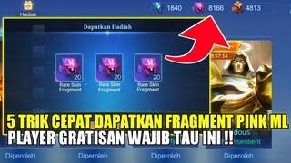 5 TRIK CEPAT DAPATKAN FRAGMENT PINK MOBILE LEGENDS! CARA CEPAT MENDAPATKAN RARE SKIN FRAGMENT ML