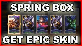 SPRING BOX EVENT - SPEND DIAMONDS TO GET EPIC SKIN 🟢 MLBB