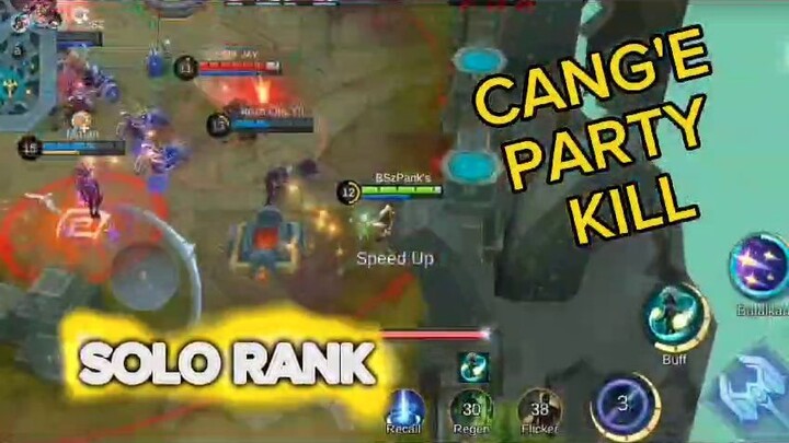 SOLO RANK!!!CHANG'E PARTY KILL