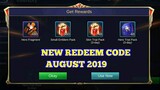 REDEEM CODE SA MOBILE LEGEND PART 4 | LATEST AUGUST 2019 + Skin giveaway