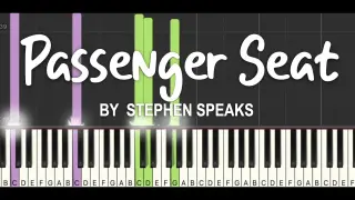 Passenger Seat by Stephen Speaks synthesia piano tutorial + sheet music