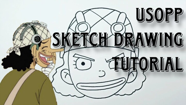 Usopp sketch drawing tutorial.