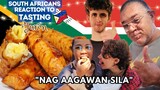 EATING BANANA TURON FOR THE FIRST TIME / WATCH SOUTH AFRICANS REACTION TO EATING FILIPINO FOOD.