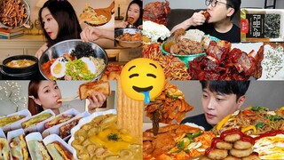 Korean foods Big Bites mukbang compilation pt.7