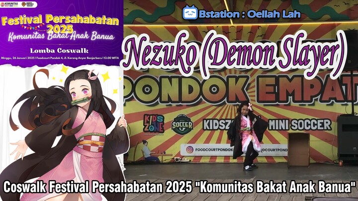 Cosplayer Nezuko di Coswalk Festival Persahabatan 2025