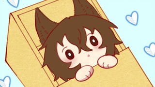 [ Bungo Stray Dog ] I will randomly grab a cute cat and put it in a paper box (…