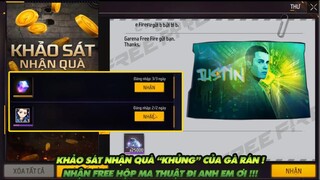 Free Fire| Anh em nhận HMT chưa? Khảo sát nhận quà "Khủng" của gà rán là quà gì - té ngửa luôn !