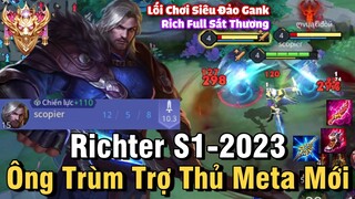 Richter S1-2023 Liên Quân Mobile | Cách Chơi, Lên Đồ, Phù Hiệu, Bảng Ngọc Cho Richter Mùa 25 Đi Sp