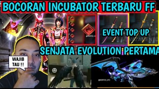 BOCORAN INCUBATOR TERBARU FF,EVENT TOP UP KATANA LOBBY FREE FIRE