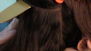 asmr hair brushing