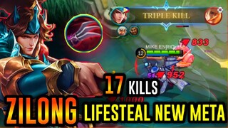 Zilong hack lifesteal build is back to meta mobile legends