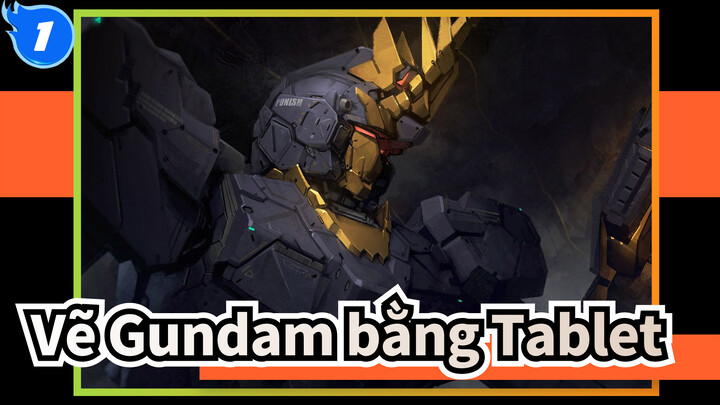 Vẽ Gundam bằng Tablet|  UNICORN GUNDAM-02“BANSHEE"/Photoshop_1