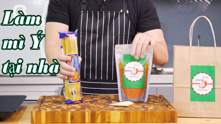 LÀM MÌ Ý TẠI NHÀ VỚI COMBO MÌ Ý CHEF BINH