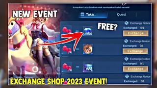 NEW! EXCHANGE 2K DIAMONDS AND SKIN + OTHER REWARDS! FREE SKIN! LEGIT! | MOBILE LEGENDS 2023