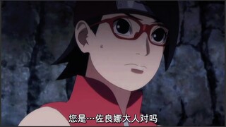 Sasuke's summoned beast, the green snake, recognized Sarada