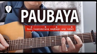 PAUBAYA (Moira Dela Torre) Karaoke Guitar Chords Lyrics Cover | Edwin-E