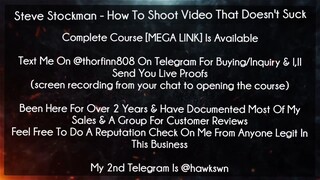 Steve Stockman Course How To Shoot Video That Doesn't Suck download