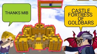 🔴I VISIT RANDOM ISLAND AND BUILD FORTRESS OF GOLDBARS -SKY BLOCK-BLOCKMAN GO