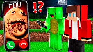 Why Creepy POU CALLING at 3am to JJ and MIKEY ? - in Minecraft Maizen