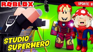 BANG BOY DAN @Shasyaalala  MEMBANGUN STUDIO SUPERHERO (BROOKHAVEN) ROBLOX INDONESIA