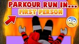 Parkour Run In FIRST PERSON! (Roblox)