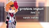 Genshin impact react to haruno sakura_ Male traveler [🇧🇷]_[🇺🇲]_[🇪🇦]  Gacha Club