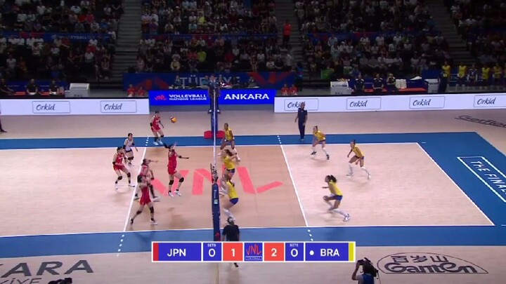 WOMEN'S VNL2022 JAPAN VS BRAZIL QUARTER FINALS