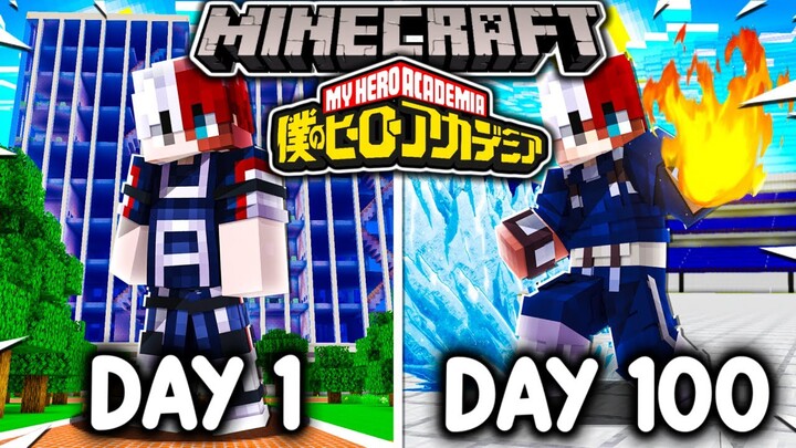 I Survived 100 DAYS as SHOTO and DABI in My Hero Academia Minecraft!