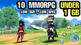 Top 10 LOW SIZE MMORPG Open World Games For Android & iOS | MMORPG for Low Spec phone UNDER 1 GB MMO