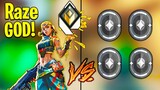 Valorant: 1 Radiant Raze GOD VS 4 Iron Players - Who Wins?