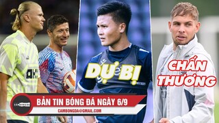 Bản tin sáng 6/9 | Haaland bênh vực Lewy; Quang Hải dự bị tại Pau; Arsenal thiệt quân sau trận M.U