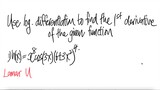 Lamar U: Use log. differentiation to find the 1st derivative of the given function