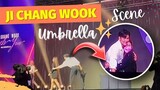 Ji chang wook kdrama umbrella scene with a fan.