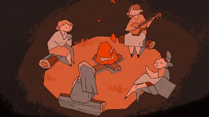 【Rusple】Sitting around the fire late at night, looping animations to help you fall asleep