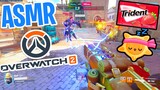 ASMR Gaming 😴 Overwatch 2 Competitive! Relaxing Gum Chewing 🎮🎧 Controller Sounds + Whispering 💤