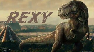 "เงยหน้าขึ้นมองสิ! ราชินีแห่งเกาะ—คุณย่า!" [Jurassic World/Park/T-Rex Rexy/Little Green/T-Rex Couple