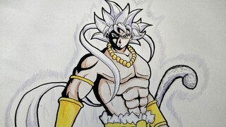 Drawing Goku Super Saiyan God