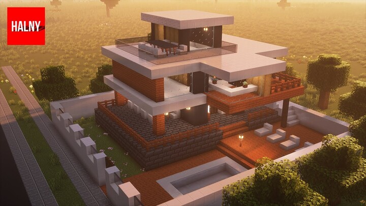 Realistic modern house in minecraft - Tutorial