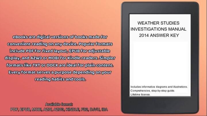 WEATHER STUDIES INVESTIGATIONS MANUAL 2014 ANSWER KEY