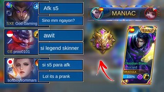 ALUCARD AFK PRANK in MYTHIC RANK GAME! #2 - Dracula | MLBB