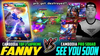 Cambodia Top 1 Supreme Fanny Just Destroyed Pro Squad in Rank (See You Soon) ~ Mobile Legends